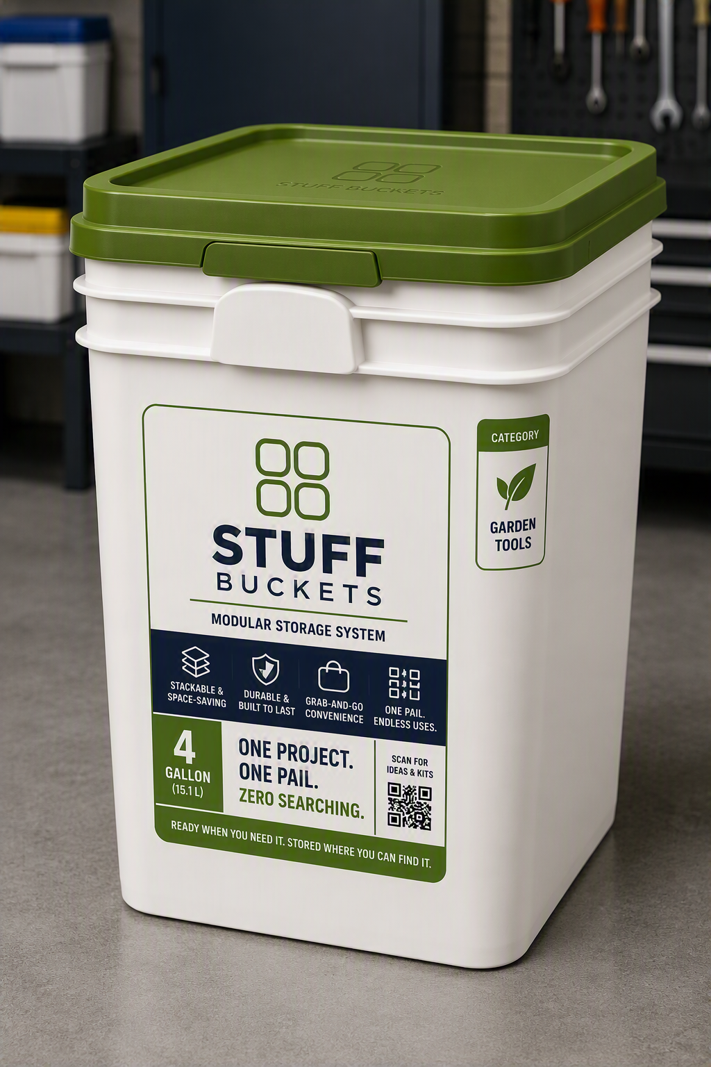 4-Gallon Square Pail